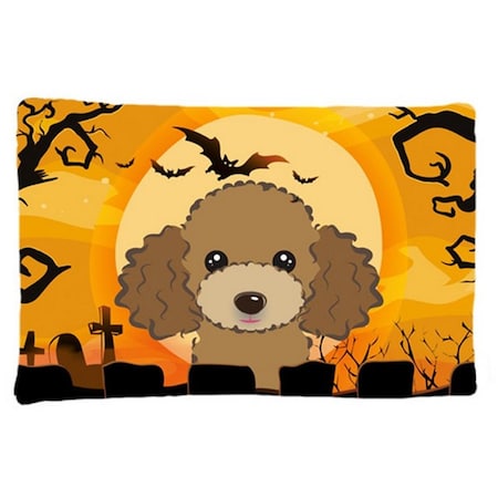 Carolines Treasures Halloween Chocolate Brown Poodle Fabric Standard Pillowcase BB1814PILLOWCASE
